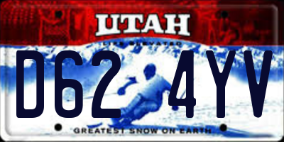 UT license plate D624YV