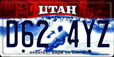 UT license plate D624YZ