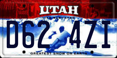 UT license plate D624ZI