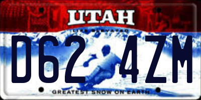 UT license plate D624ZM
