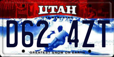 UT license plate D624ZT