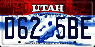 UT license plate D625BE