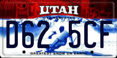 UT license plate D625CF