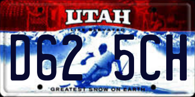 UT license plate D625CH