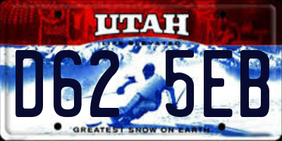 UT license plate D625EB
