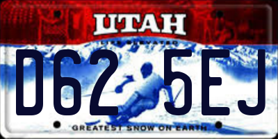 UT license plate D625EJ