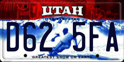 UT license plate D625FA