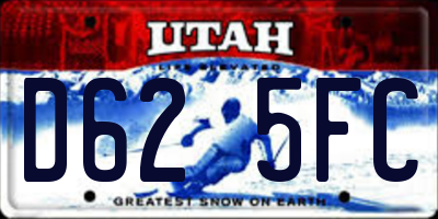 UT license plate D625FC