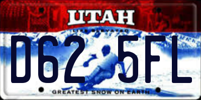 UT license plate D625FL