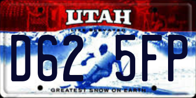 UT license plate D625FP