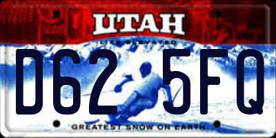 UT license plate D625FQ