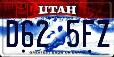 UT license plate D625FZ