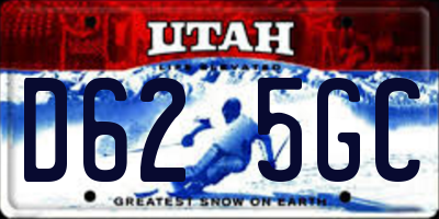 UT license plate D625GC