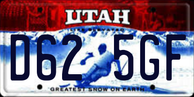 UT license plate D625GF