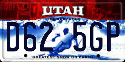 UT license plate D625GP