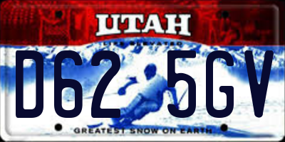 UT license plate D625GV