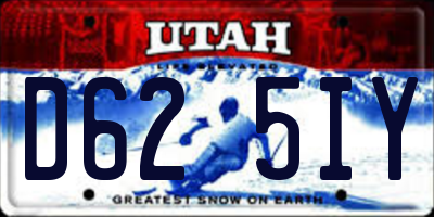 UT license plate D625IY