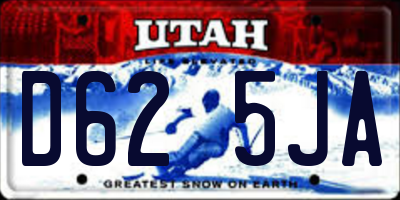 UT license plate D625JA