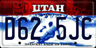 UT license plate D625JC