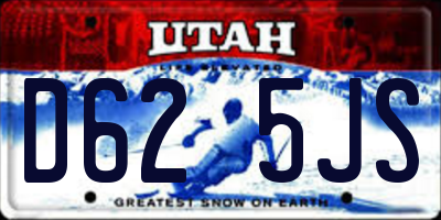 UT license plate D625JS