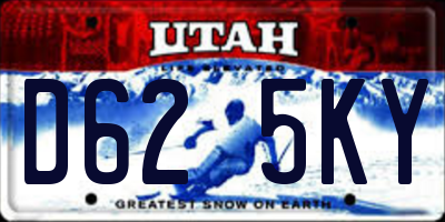 UT license plate D625KY