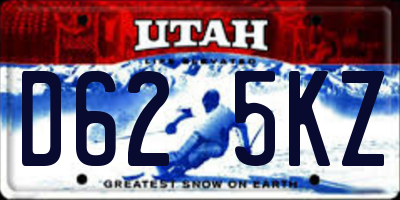 UT license plate D625KZ