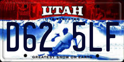 UT license plate D625LF
