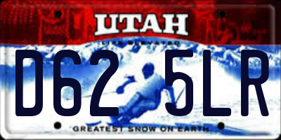 UT license plate D625LR