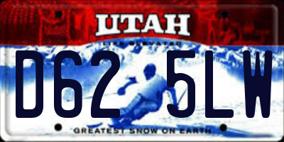 UT license plate D625LW