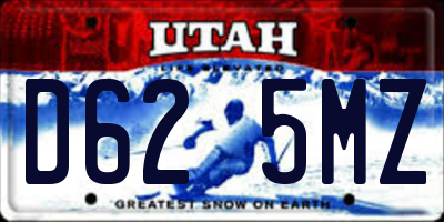 UT license plate D625MZ