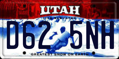 UT license plate D625NH
