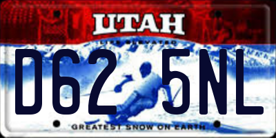 UT license plate D625NL