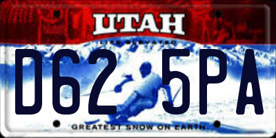UT license plate D625PA