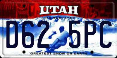 UT license plate D625PC