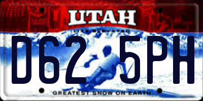 UT license plate D625PH