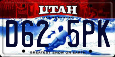 UT license plate D625PK