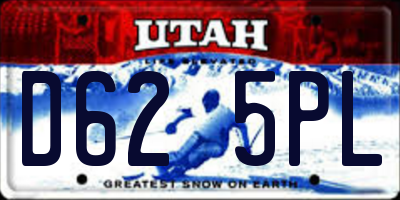 UT license plate D625PL