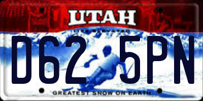 UT license plate D625PN