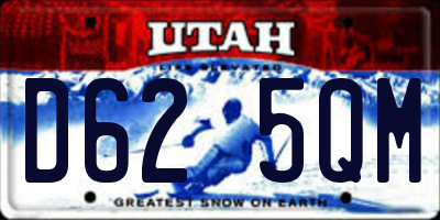 UT license plate D625QM