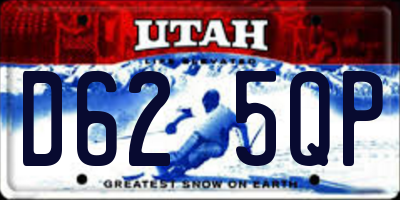 UT license plate D625QP
