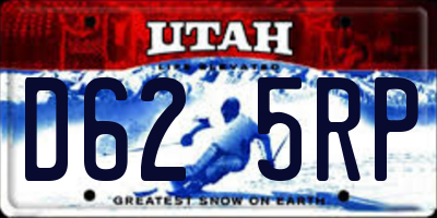 UT license plate D625RP