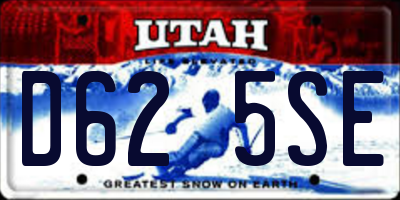 UT license plate D625SE