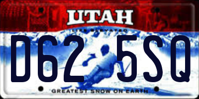 UT license plate D625SQ