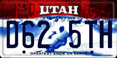 UT license plate D625TH