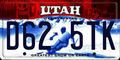UT license plate D625TK