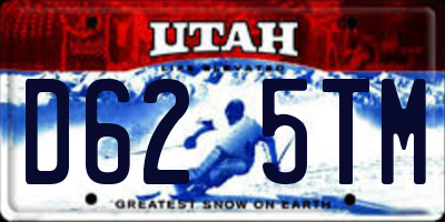 UT license plate D625TM
