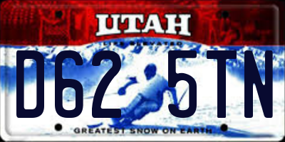 UT license plate D625TN