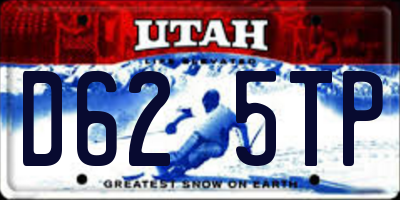 UT license plate D625TP