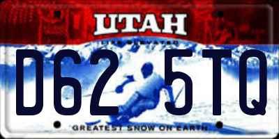 UT license plate D625TQ