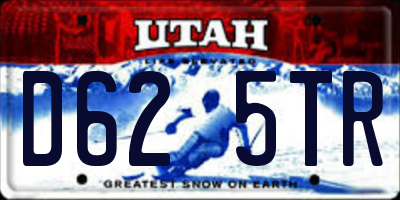 UT license plate D625TR
